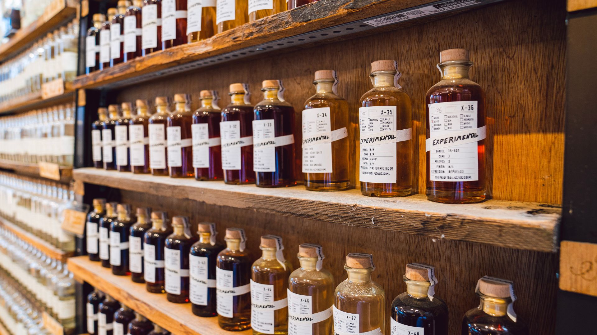 Small bottles line the walls of StilL 630 in downtown St. Louis.