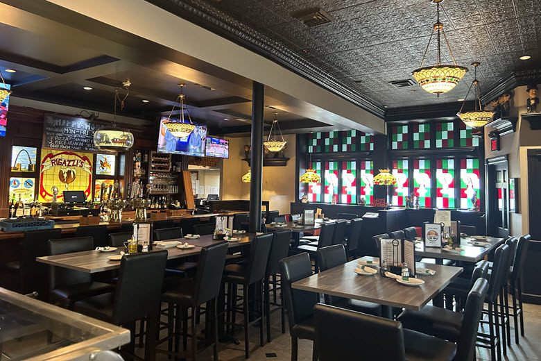 The bar area at Rigazzi's.