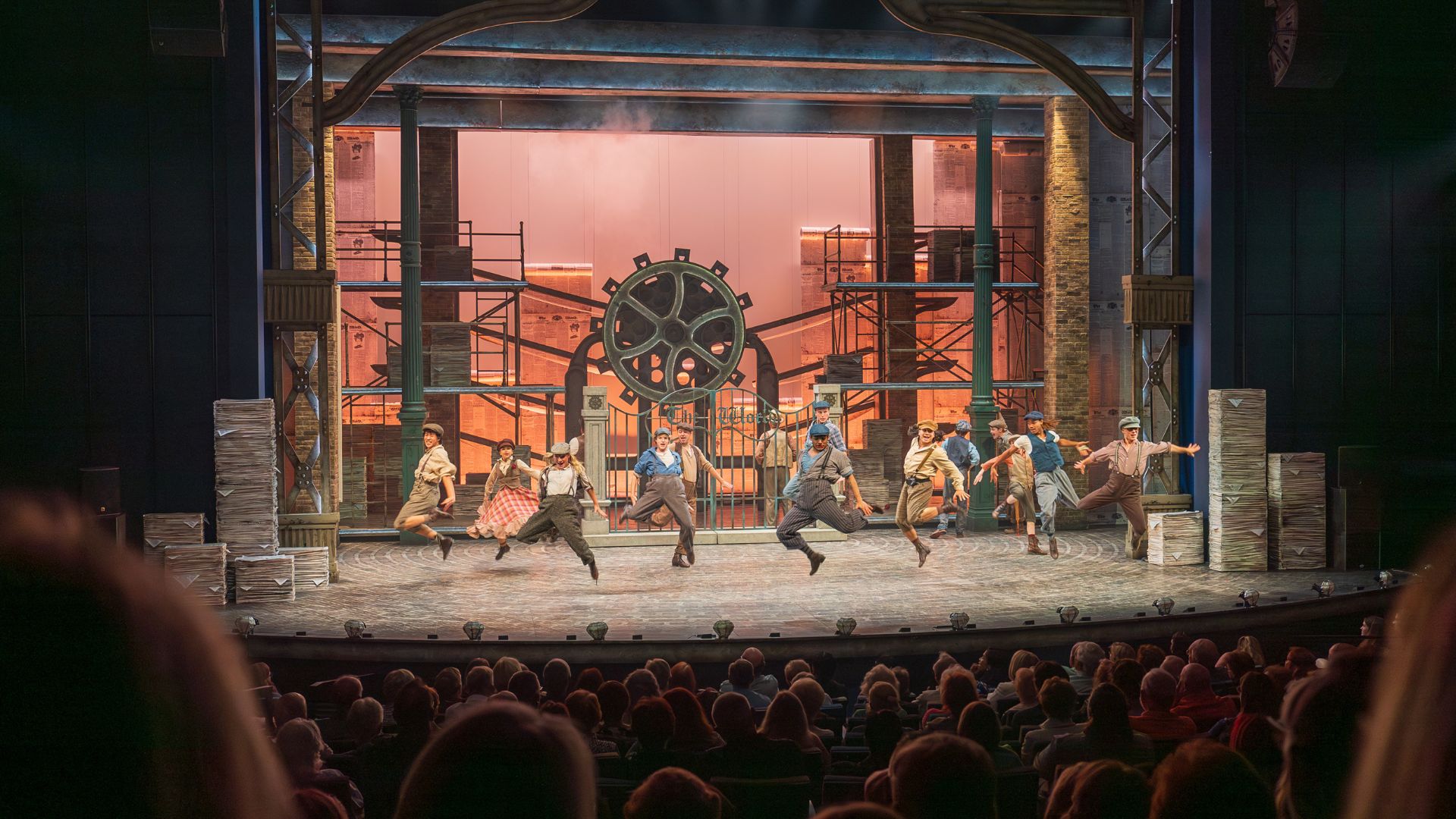 STAGES St. Louis performs Newsies at the Kirkwood Performing Arts Center.