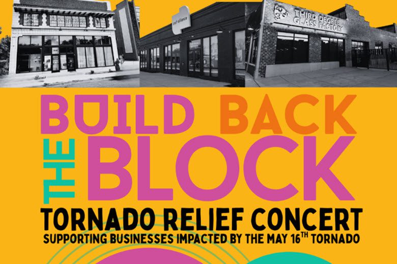 Build Back the Block A Tornado Relief Concert at Steve's Hot Dogs Delmar.